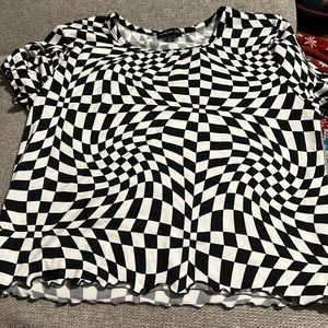 Black and white crop top L